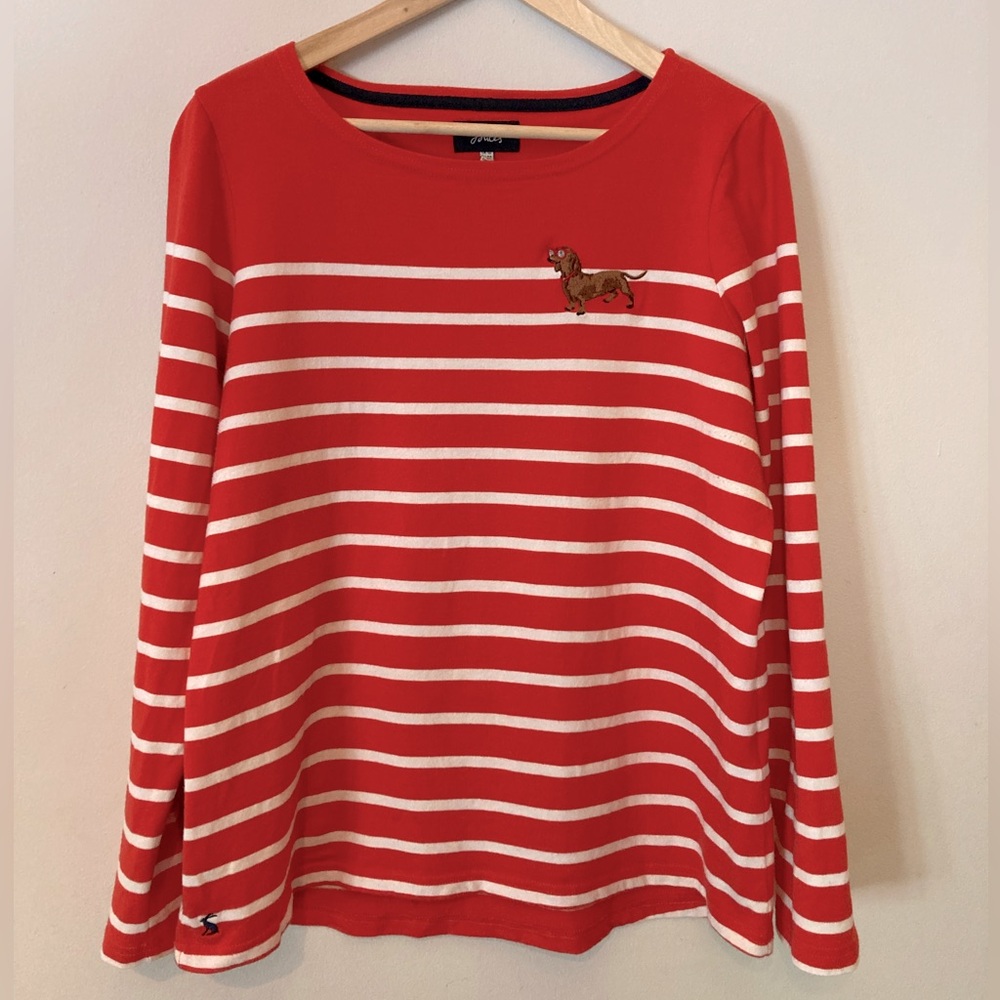 Joules Harbour Embroidered Dog Top, size US 12